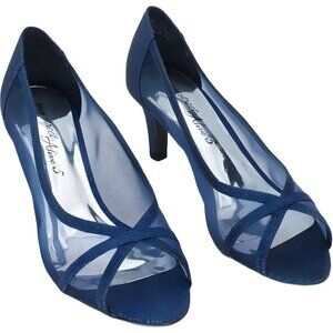 Easy Street Women's Picaboo Navy Glitter Pump US 8.5W